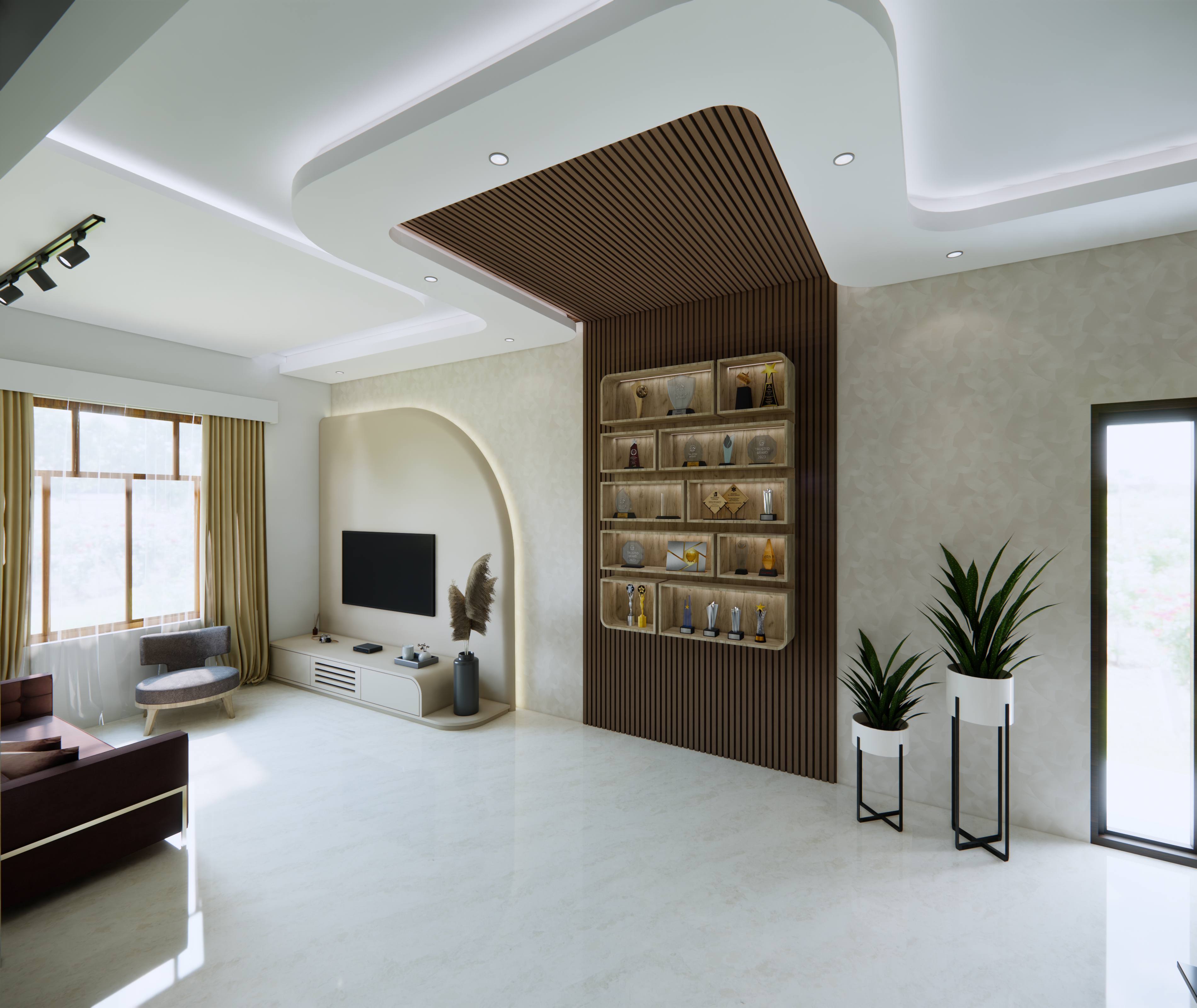 Modern Living Room Interior Design Bangalore